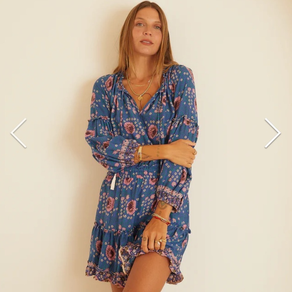 Natalie Martin Maggie Dress - Size S - Azure Pattern